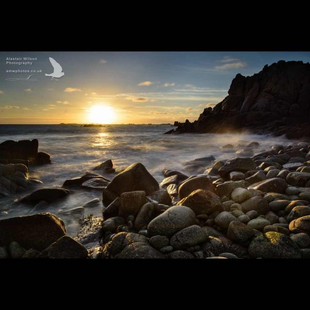 Sunset on the shore