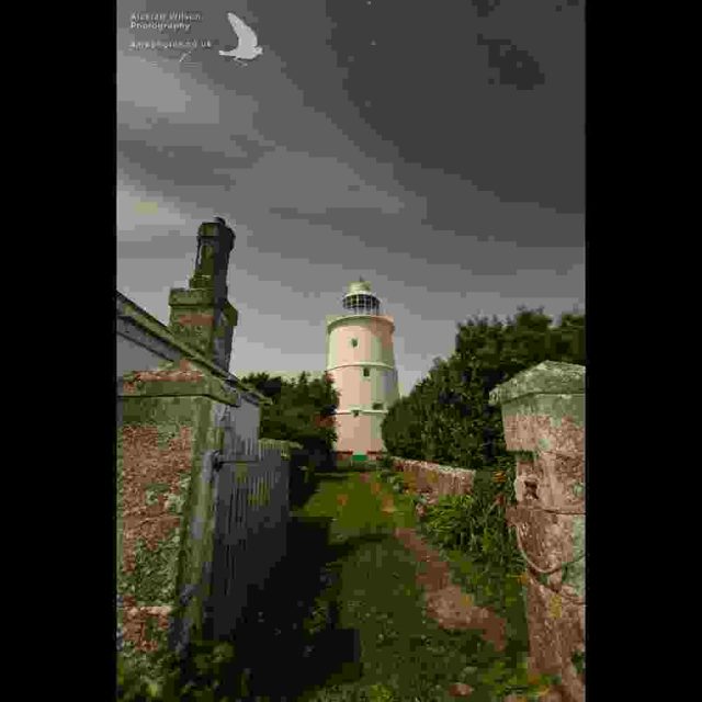 St Agnes lighthouse by moonlight